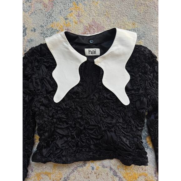 HAI Silk Textured Blouse & Pant SET - Picture 6 of 7